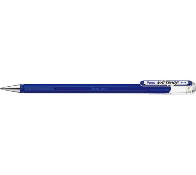 Gelschrijver Pentel K110 Mattehop medium blauw