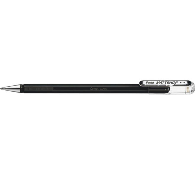 Gelschrijver Pentel K110 Mattehop medium zwart