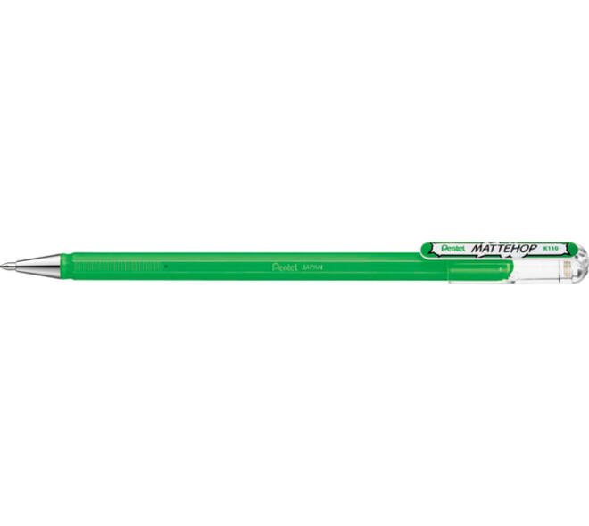 Gelschrijver Pentel K110 Mattehop medium groen