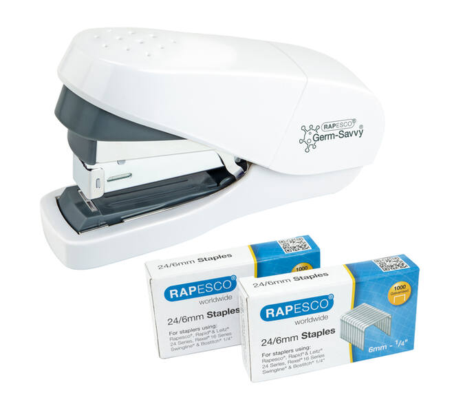 Nietmachine Rapesco Germ-Savvy Less Effort Eco antibacterieel wit