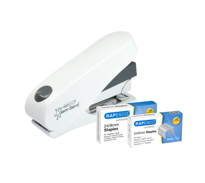 Nietmachine Rapesco Germ-Savvy Less Effort Eco Luna antibacterieel wit