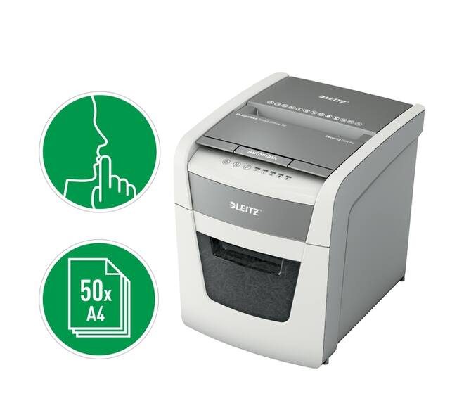 Papiervernietiger Leitz IQ Auto+ Small Office 50X P4 snippers 4x28mm