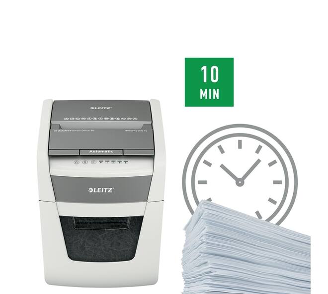 Papiervernietiger Leitz IQ Auto+ Small Office 50X P4 snippers 4x28mm