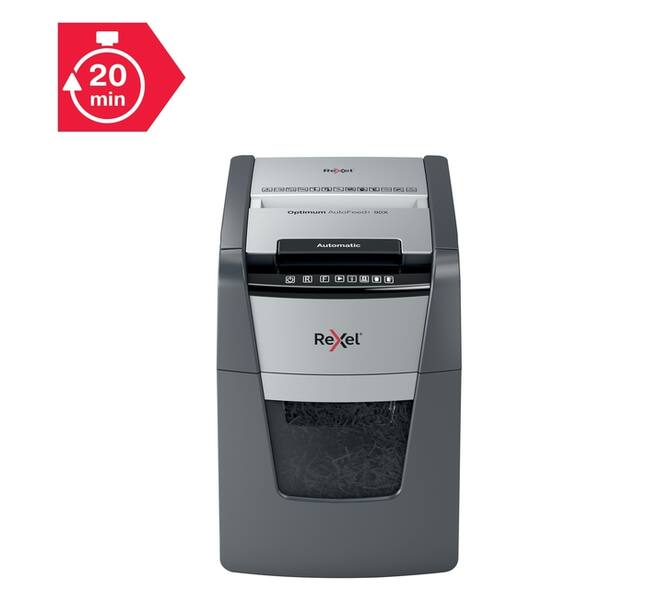 Papiervernietiger Rexel Optimum Auto+ 90X snippers 4x28mm