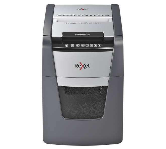 Papiervernietiger Rexel Optimum Auto+ 90X snippers 4x28mm