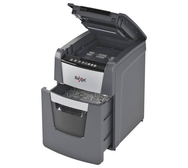 Papiervernietiger Rexel Optimum Auto+ 90X snippers 4x28mm