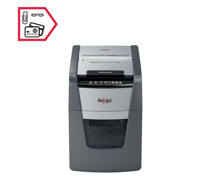 Papiervernietiger Rexel Optimum Auto+ 90X snippers 4x28mm