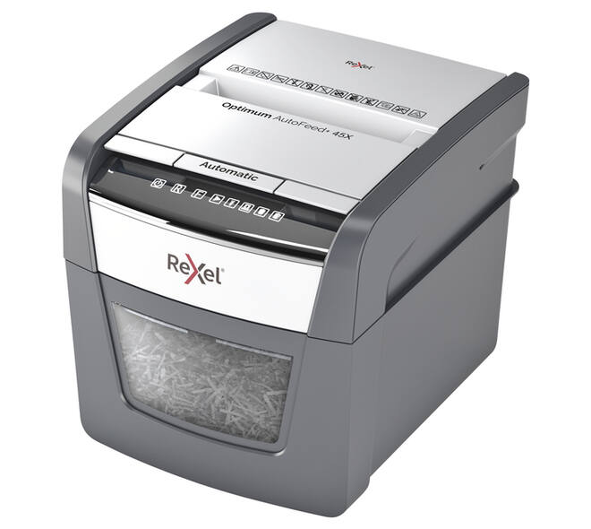 Papiervernietiger Rexel Optimum Auto+ 45X snippers 4x28mm