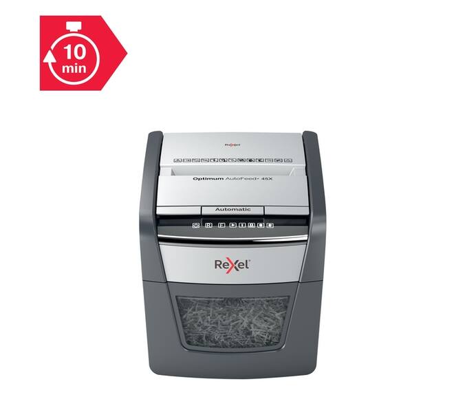 Papiervernietiger Rexel Optimum Auto+ 45X snippers 4x28mm