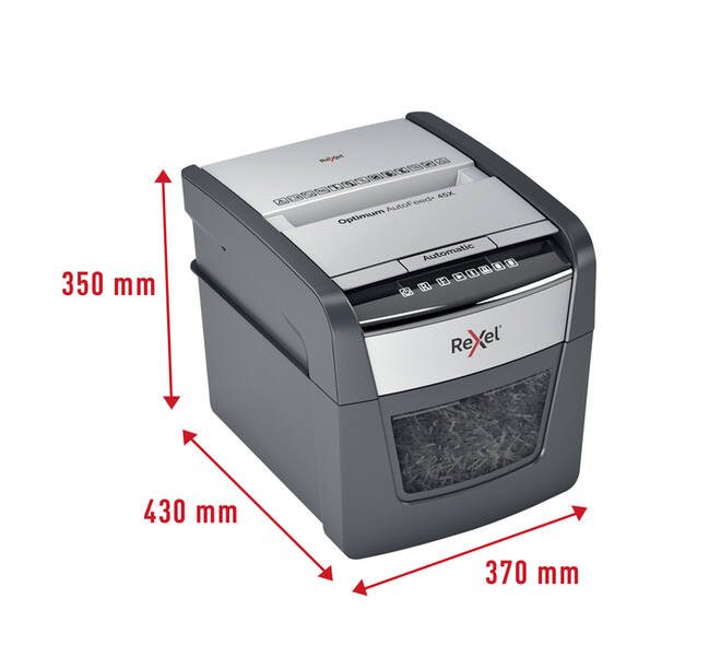 Papiervernietiger Rexel Optimum Auto+ 45X snippers 4x28mm
