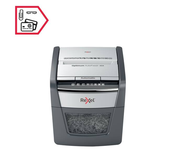 Papiervernietiger Rexel Optimum Auto+ 45X snippers 4x28mm