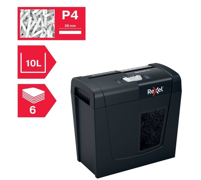Papiervernietiger Rexel Secure X6 snippers 4x40mm