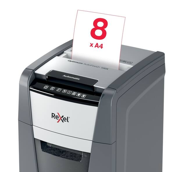 Papiervernietiger Rexel Optimum Auto+ 130X P4 snippers 4x28mm