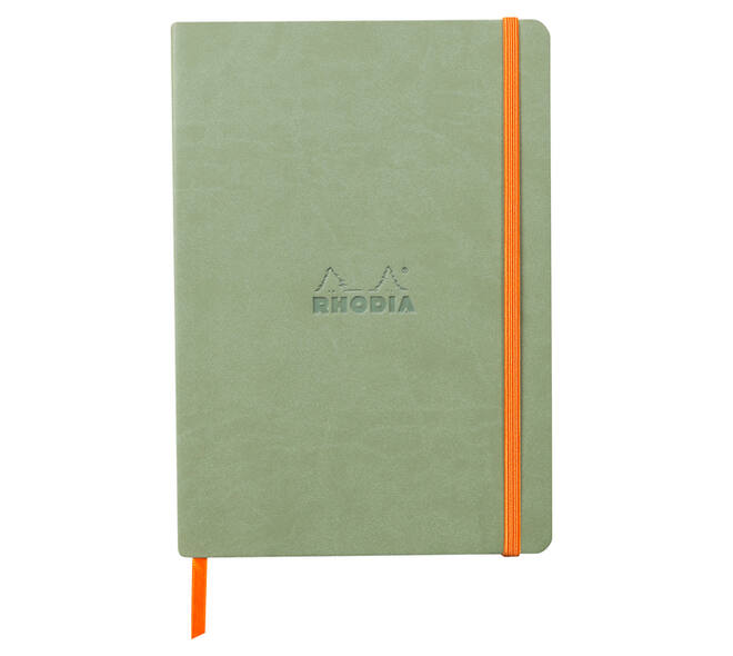 Notitieboek Rhodia A5 lijn 80 vel 90gr celadon
