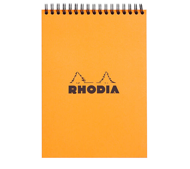 Spiraalblok Rhodia A5 lijn 160 pagina's 80gr oranje