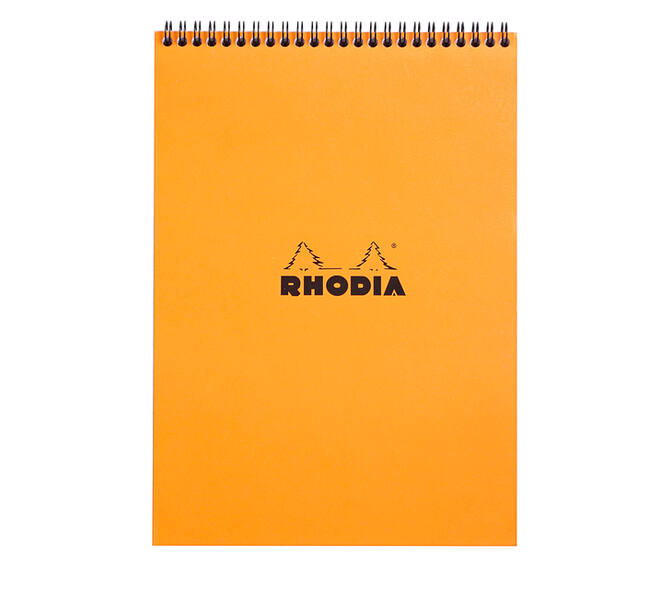 Spiraalblok Rhodia A4 lijn 160 pagina's 80gr oranje