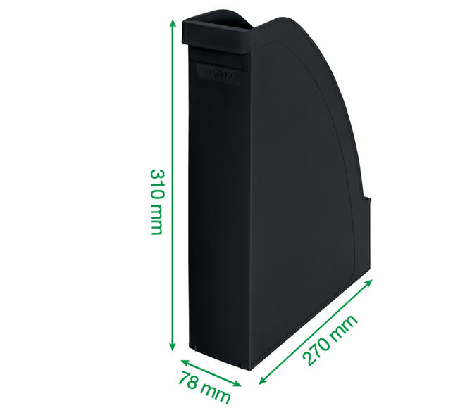 Tijdschriftcassette Leitz Recycle A4 zwart