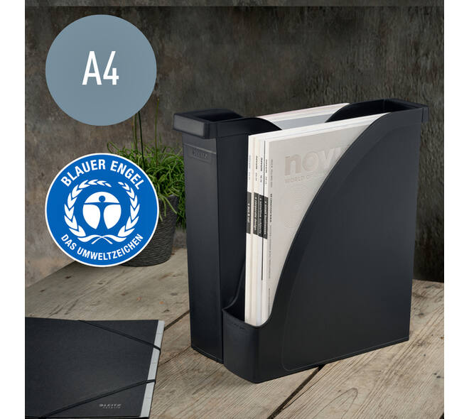 Tijdschriftcassette Leitz Recycle A4 zwart