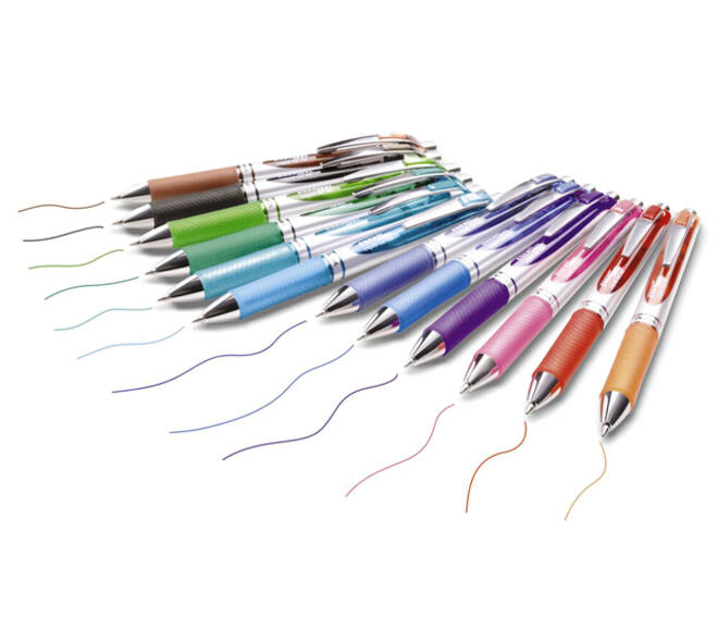 Gelschrijver Pentel BL77 Energel medium assorti 12 stuks