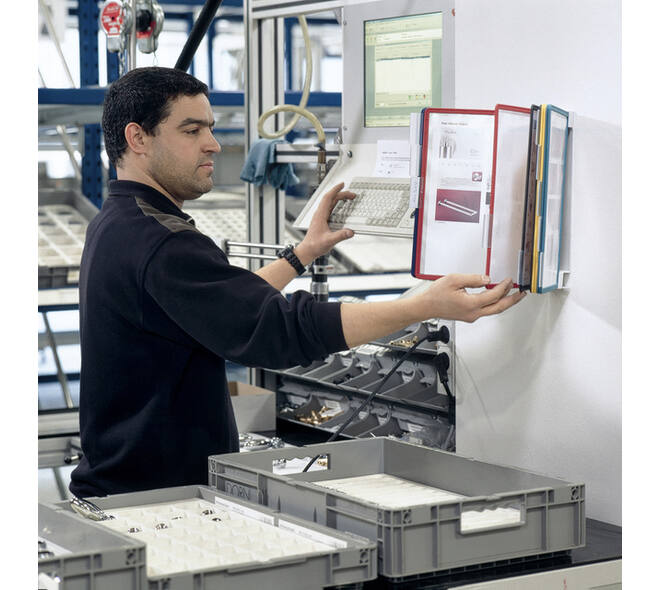 Wandelement Durable Vario Wall met 10-tassen A4 assorti
