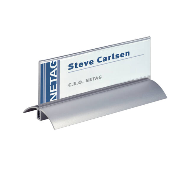 Tafelnaambord Durable Presenter De Luxe 61x210mm 2 stuks
