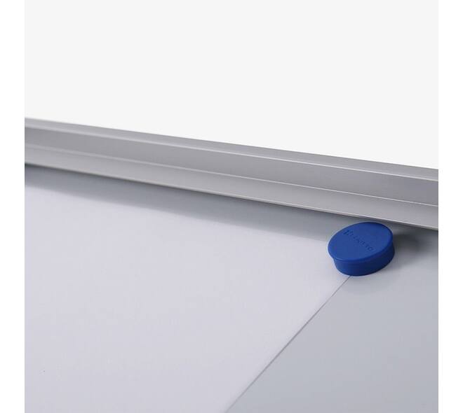 Vitrinebord Quantore voor binnen 4x A4 zilver