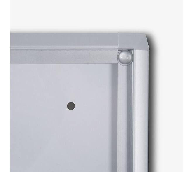 Vitrinebord Quantore voor binnen 6x A4 zilver