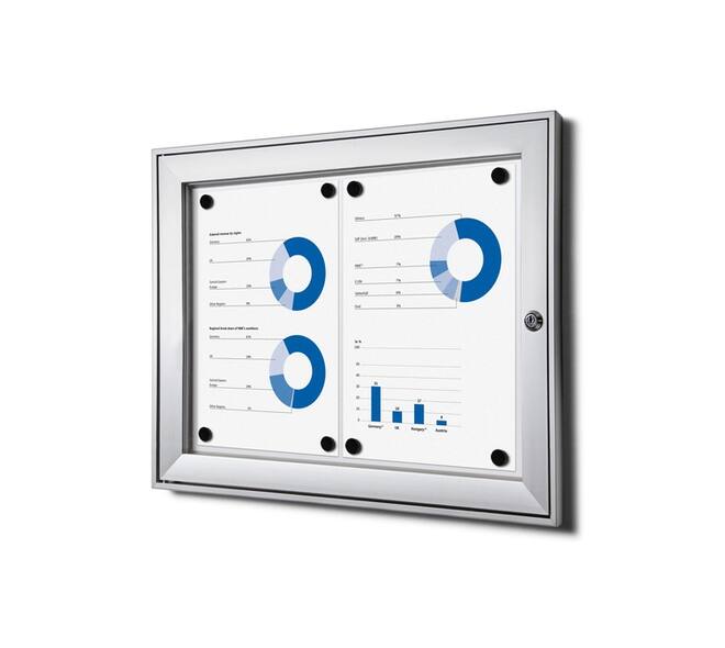 Vitrinebord Quantore luxe 2x A4 zilver