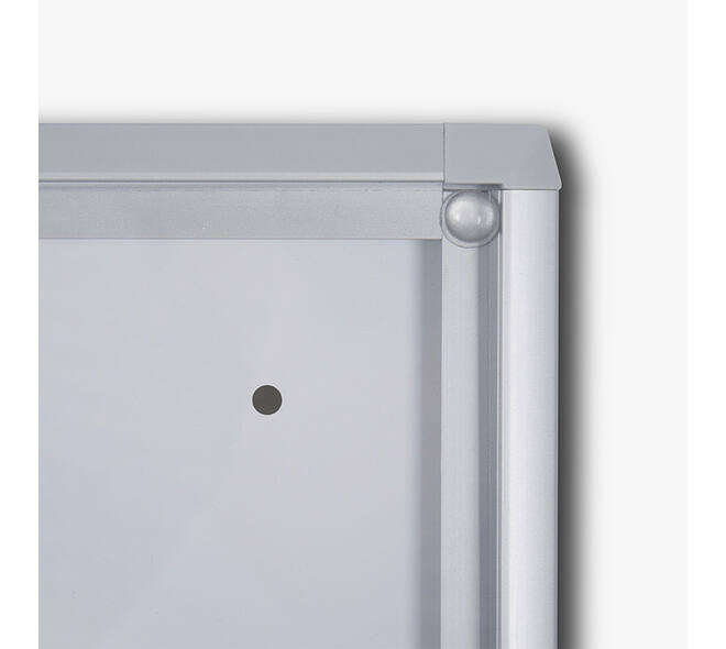 Vitrinebord Quantore voor binnen 2x A4 zilver