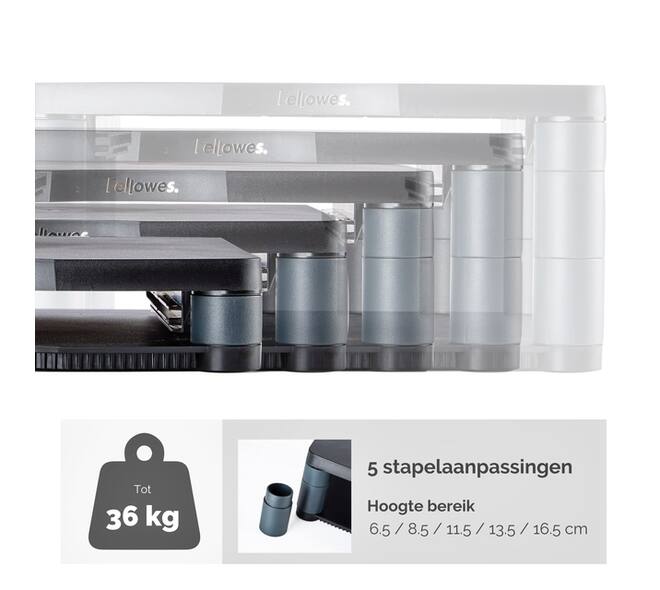 Monitorstandaard Fellowes Premium grafiet