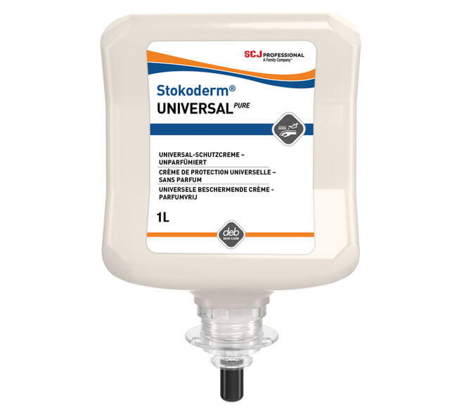 Handcrème SCJ Stokoderm Universal Pure parfumvrij 1liter