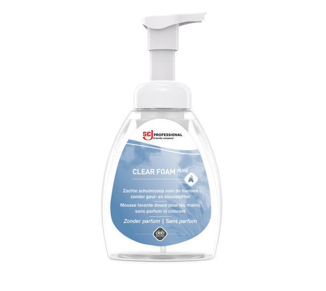 Handzeep SCJ Clear Foam Pure parfumvrij 250ml