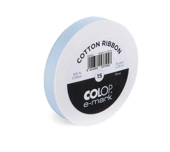 Lint Colop E-mark 15mmx25m blauw