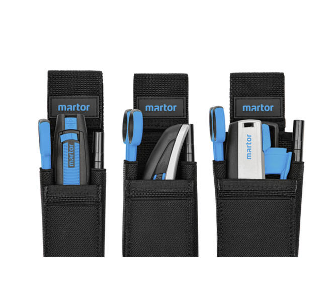 Riemtas Martor met clip L zwart