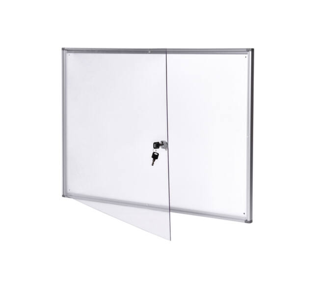 Binnenvitrine wand MAULextraslim whiteboard 8xA4 met slot