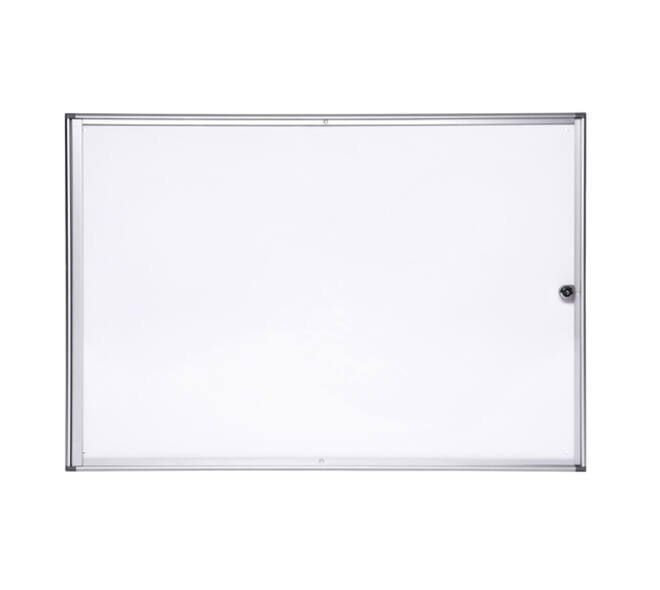 Binnenvitrine wand MAULextraslim whiteboard 8xA4 met slot