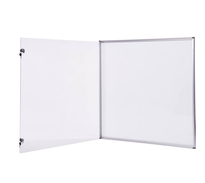 Binnenvitrine wand MAULextraslim whiteboard 12xA4 met slot