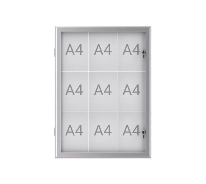 Buiten- binnenvitrine MAUL excite whiteb 9xA4