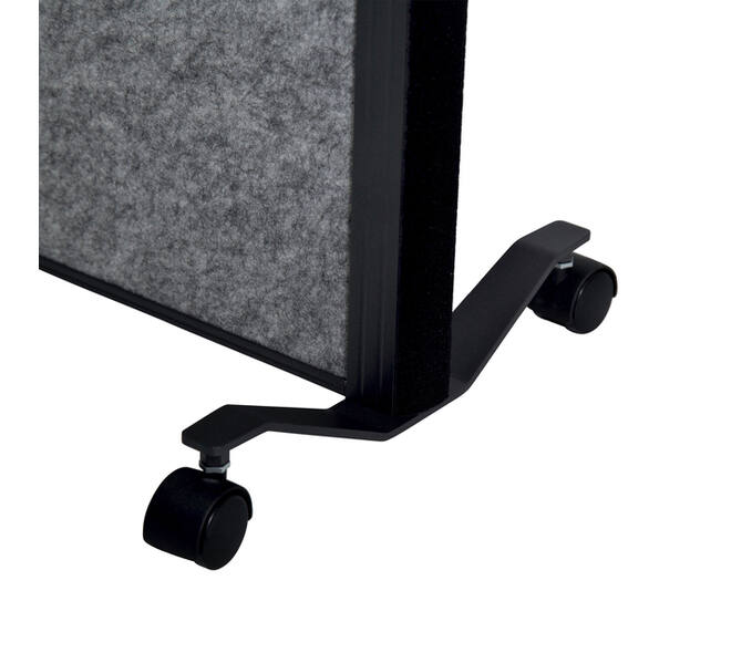 Scheidingswand MAUL akoestiek Uplight 100x180 donkergrijs antraciet frame mobiel