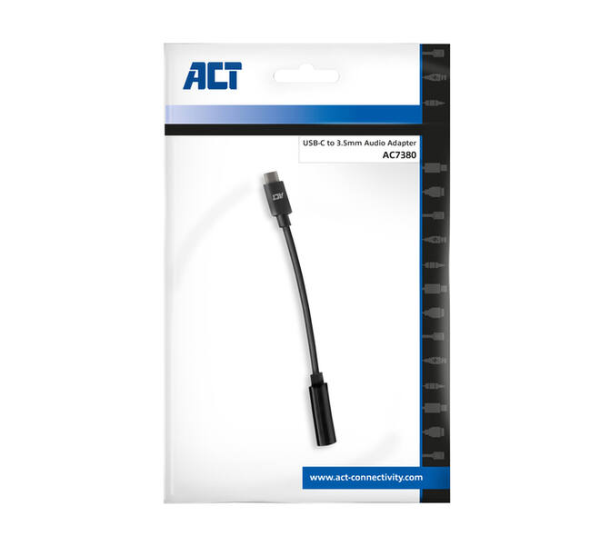 Adapter ACT USB-C naar 3.5mm audio jack 0.1 meter