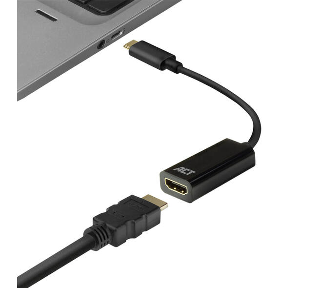 Adapter ACT USB-C naar HDMI 4K 30Hz 0.15 meter