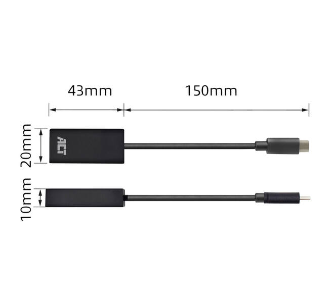 Adapter ACT USB-C naar HDMI 4K 30Hz 0.15 meter