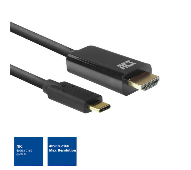 Kabel ACT USB-C naar HDMI 60Hz  2 meter