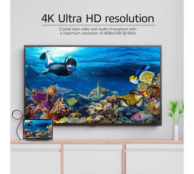 Kabel ACT USB-C naar HDMI 60Hz  2 meter