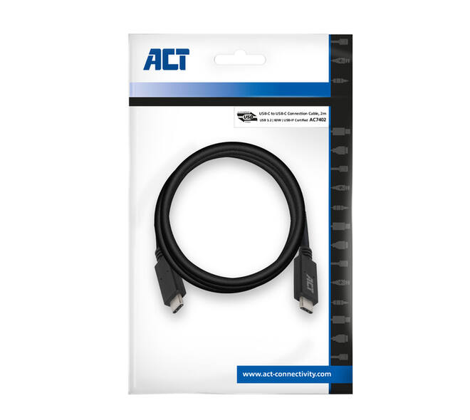 Kabel ACT USB 3.2 USB-C USB-IF gecertificeerd 2 meter