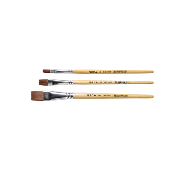 Kwast Qrea synthetisch set à 3 breedtes