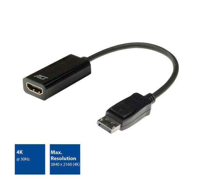 Adapter ACT DisplayPort naar HDMI 4K 0.15 meter