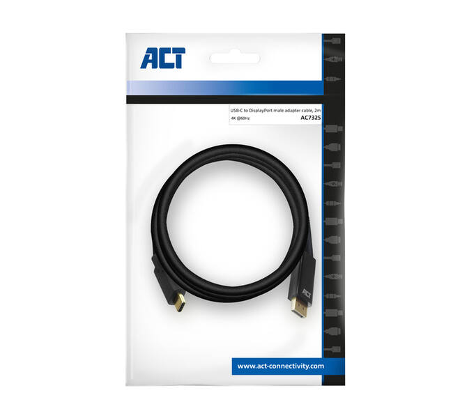 Kabel ACT USB-C naar Displayport 60Hz 2 meter