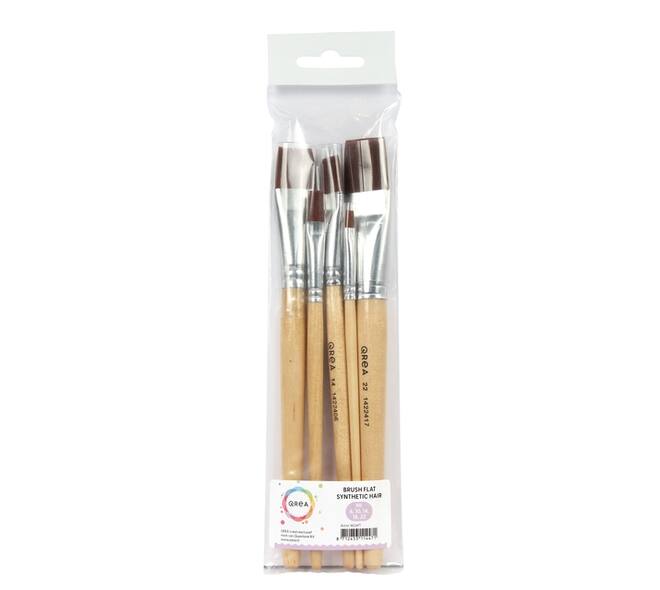 Kwast Qrea synthetisch set à 5 breedtes