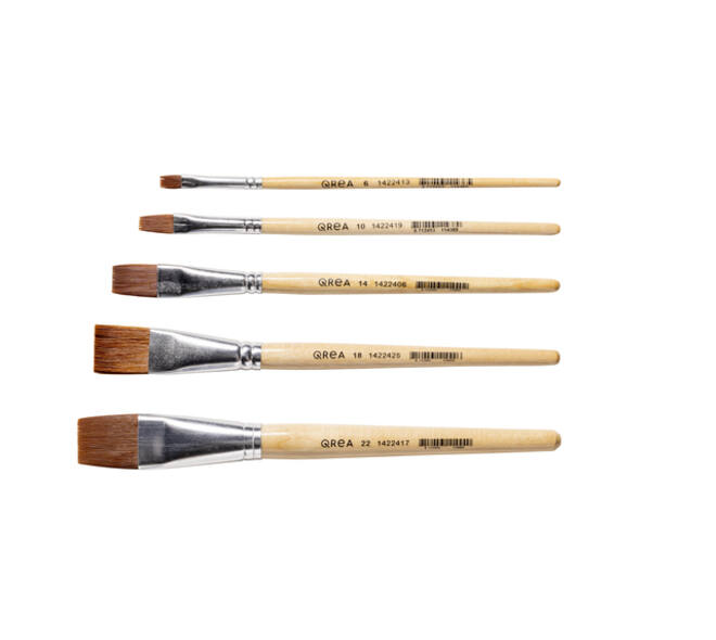 Kwast Qrea synthetisch set à 5 breedtes